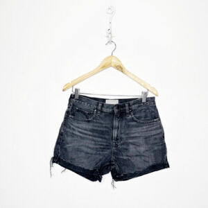 EVERLANE THE DENIM SHORT Washed Black stretch high rise women's 27